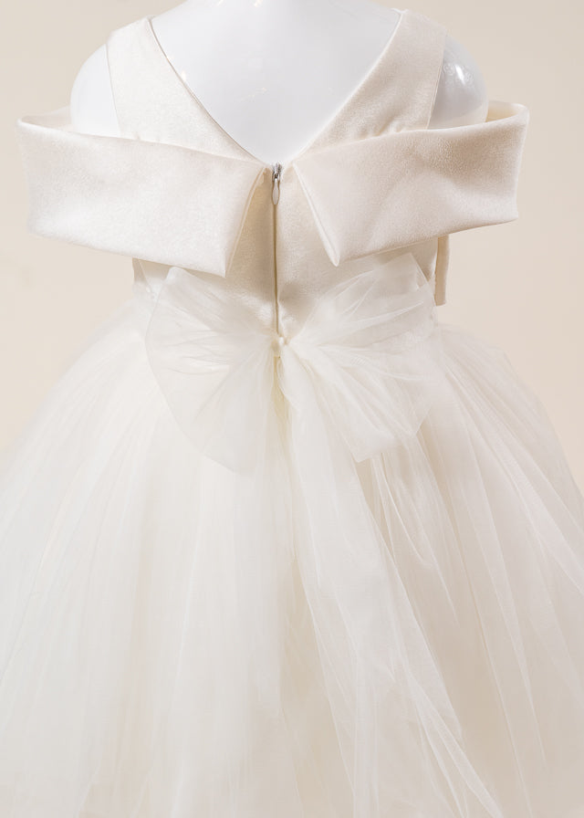 Rochie Ceremonie Ivory cu Fusta din Tulle 10270 Mon Princess