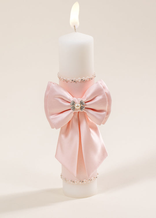 AnneBebe Pink Double Bow Candle