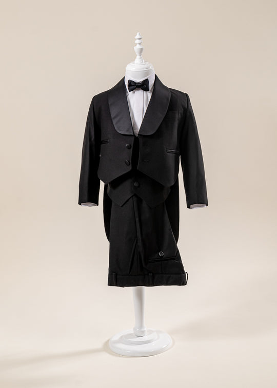 Costum Ceremonie Negru Frac 5 Piese 1640 LaKids