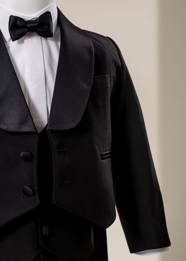 Costum Ceremonie Negru Frac 5 Piese 1640 LaKids