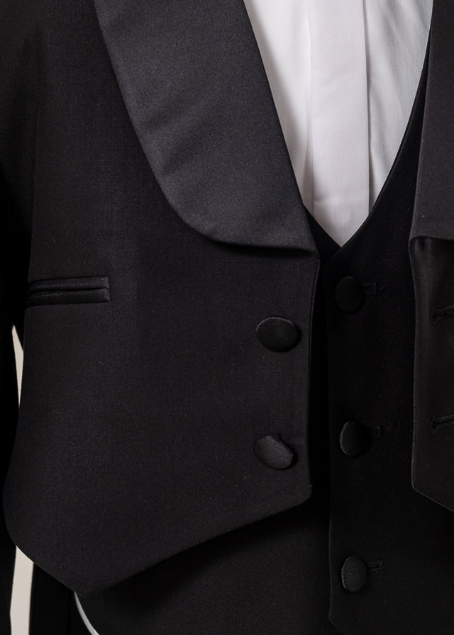 Costum Ceremonie Negru Frac 5 Piese 1640 LaKids
