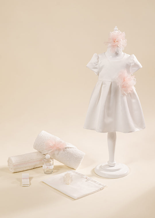 Set Botez Mia 2 Piese Rochie si Trusou Personalizat AnneBebe