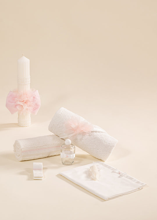 Set Botez 2 Piese Smaranda Mia Lumanare si Trusou Personalizate AnneBebe