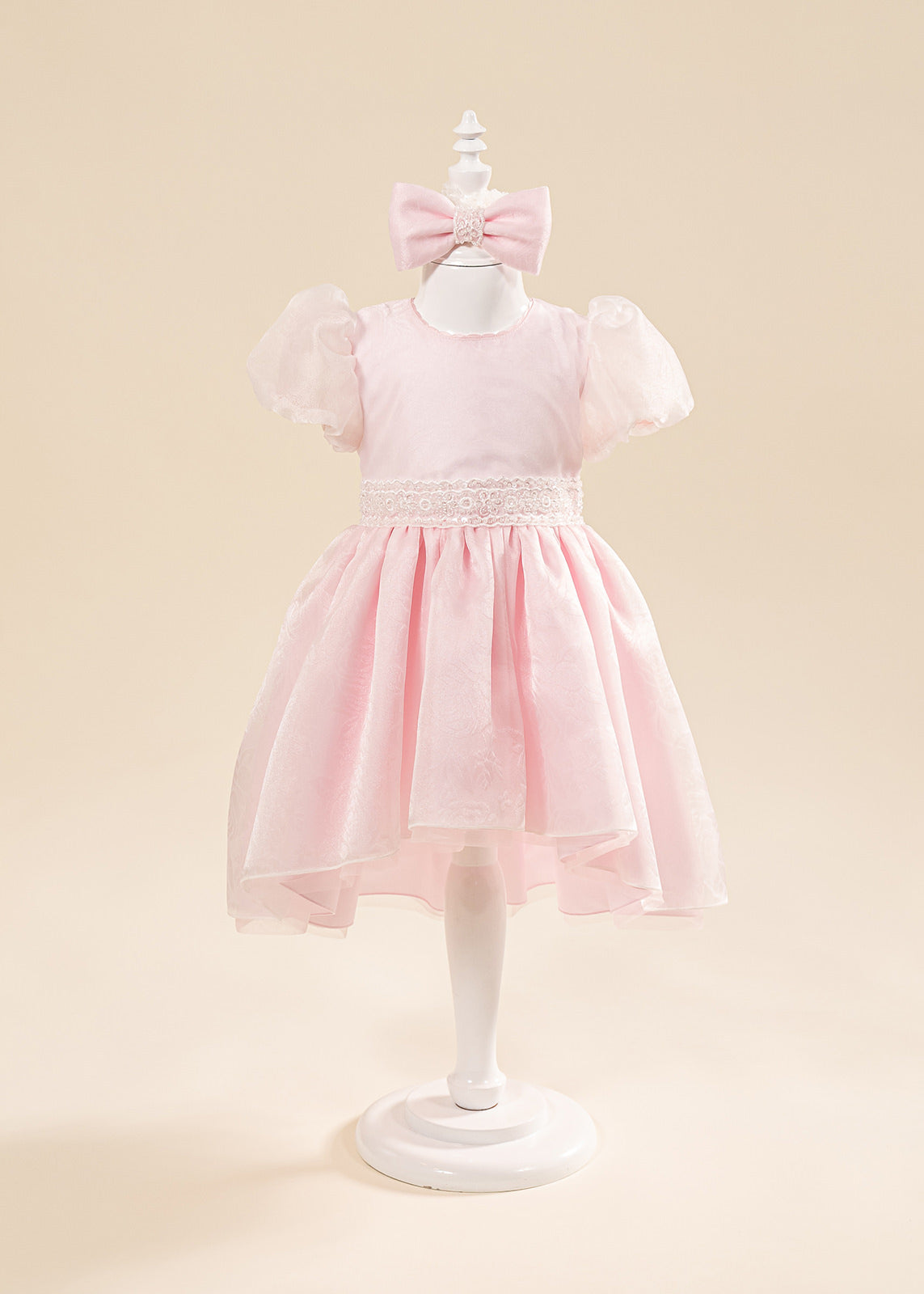 Rochita Roz Cu Trena Smaranda Organza AnneBebe