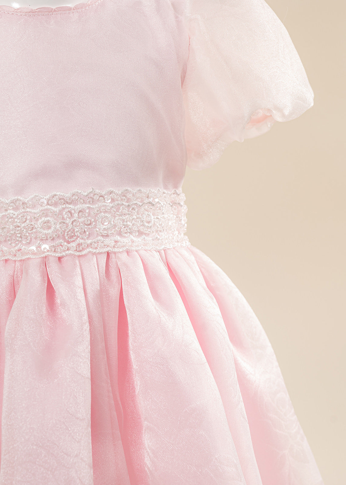 Rochita Roz Cu Trena Smaranda Organza AnneBebe