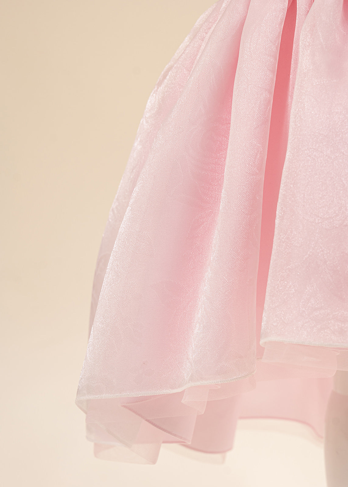 Rochita Roz Cu Trena Smaranda Organza AnneBebe