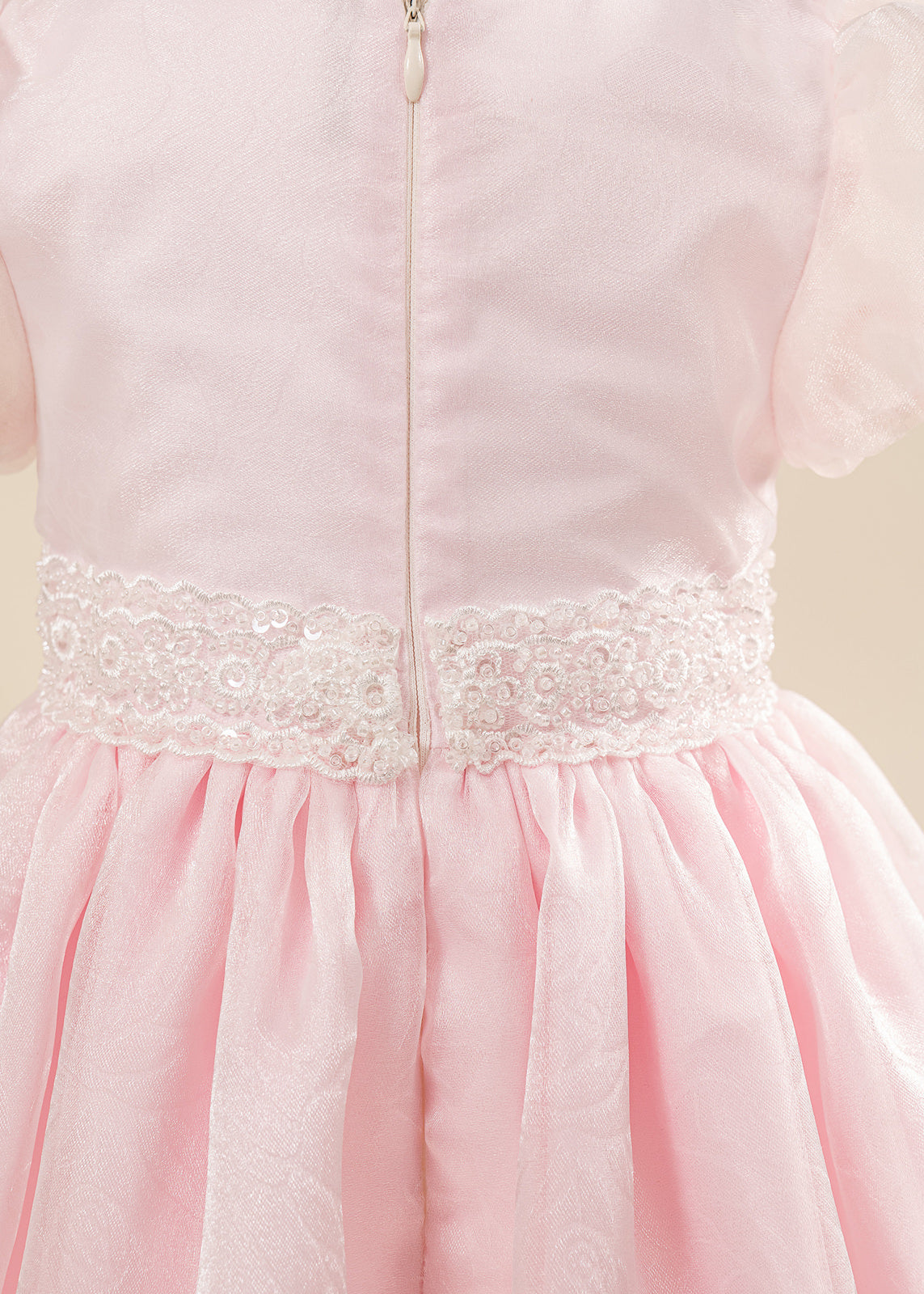Rochita Roz Cu Trena Smaranda Organza AnneBebe