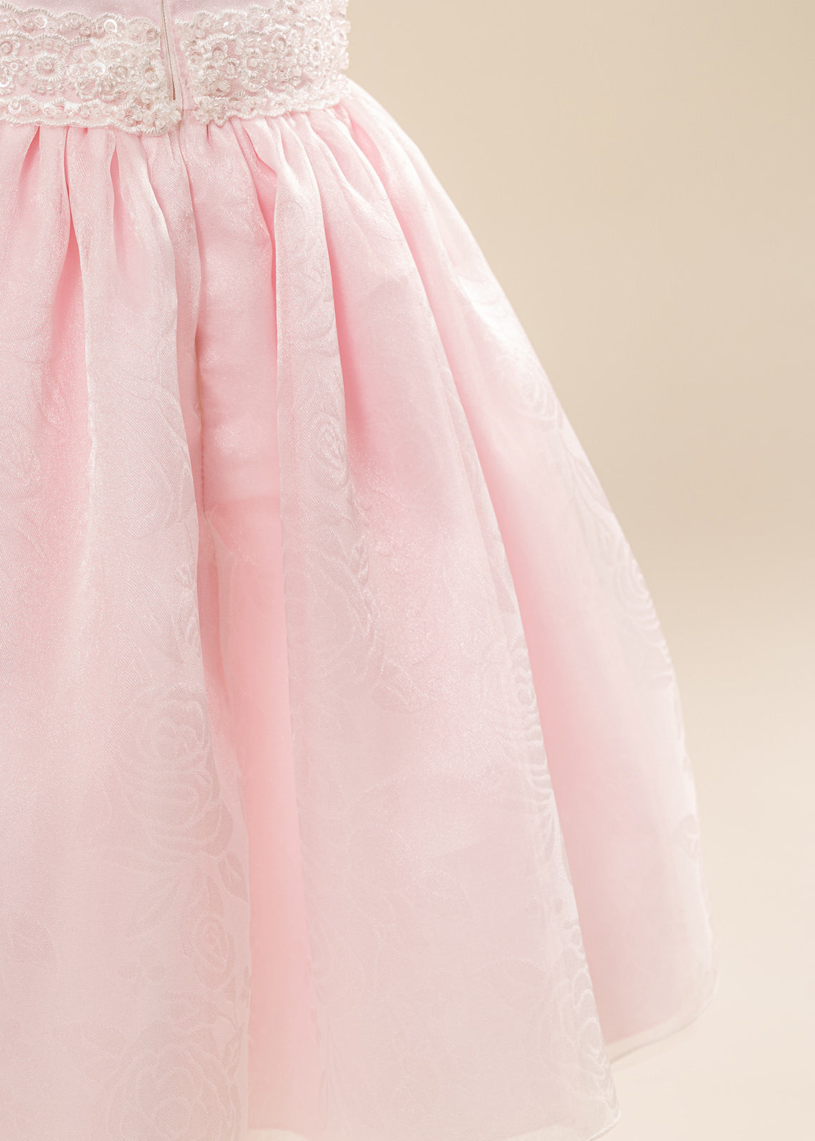 Rochita Roz Cu Trena Smaranda Organza AnneBebe