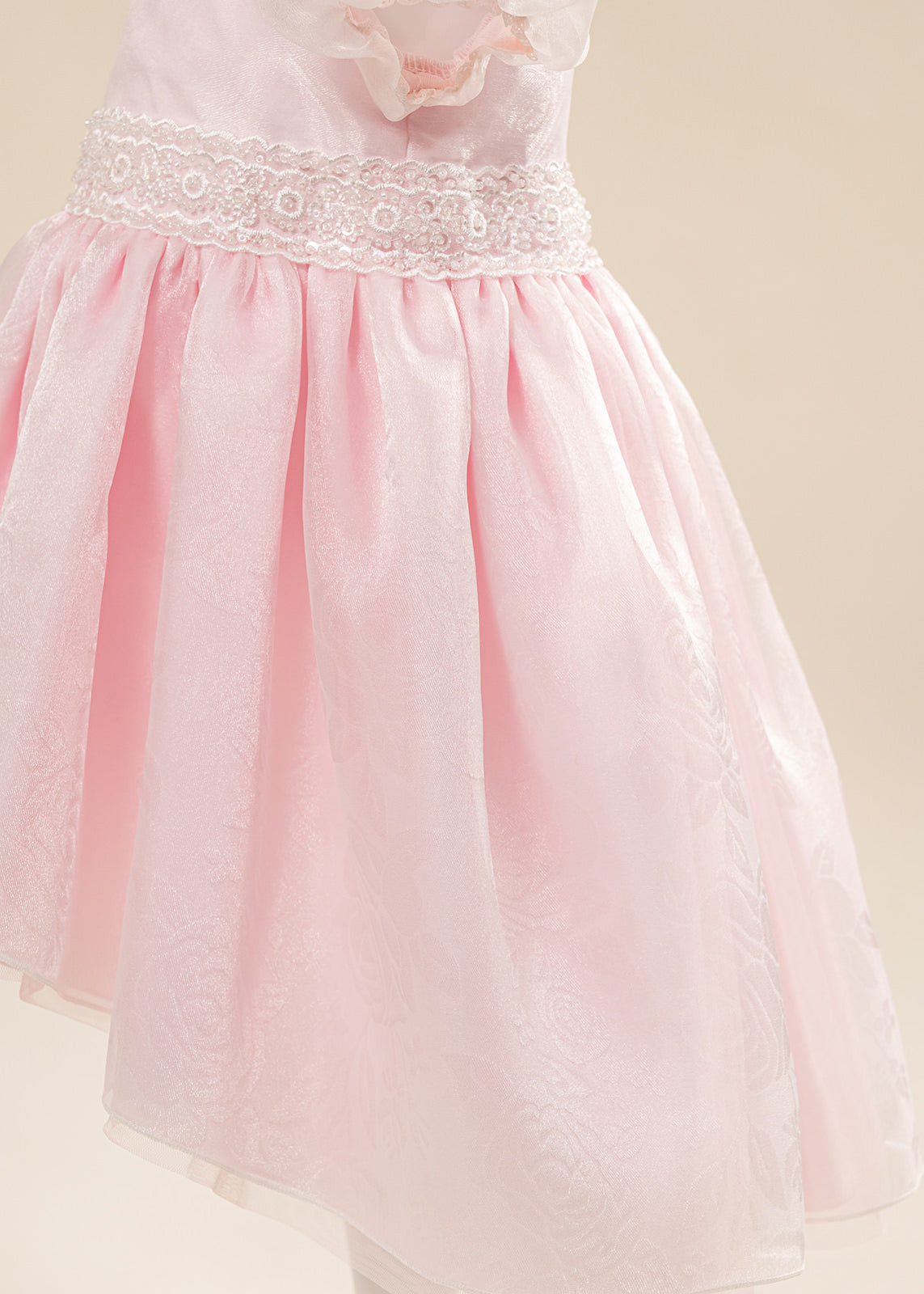 Rochita Roz Cu Trena Smaranda Organza AnneBebe