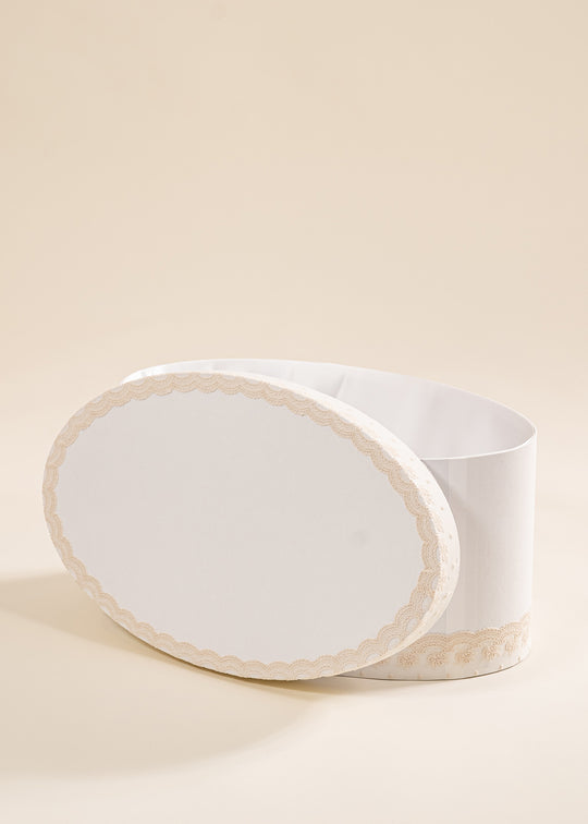 Cufar Mira Oval Crem cu Dantela Cappuccino AnneBebe