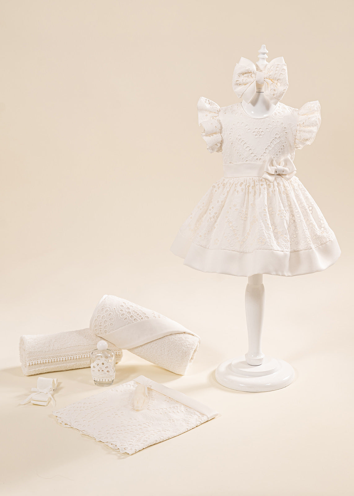 Set Botez Malina 2 Piese Rochie si Trusou Personalizat AnneBebe