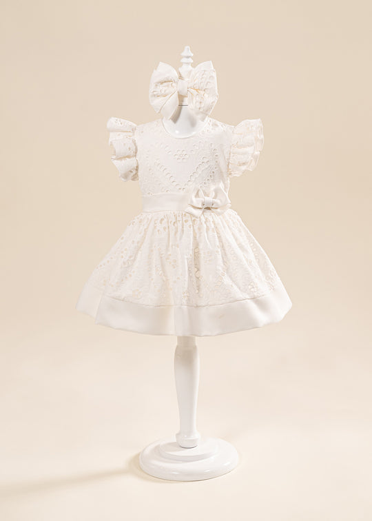 Rochita Malina Crem Broderie AnneBebe