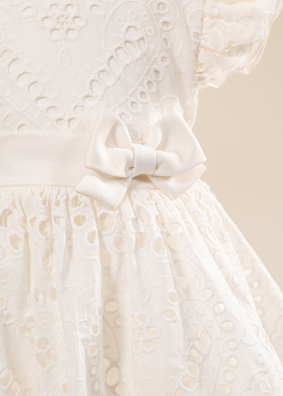 Rochita Malina Crem Broderie AnneBebe