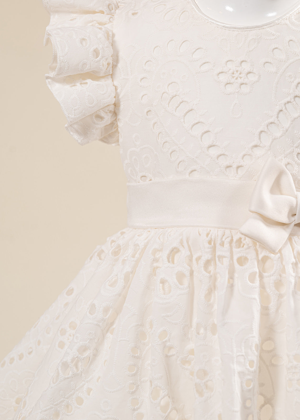 Rochita Malina Crem Broderie AnneBebe
