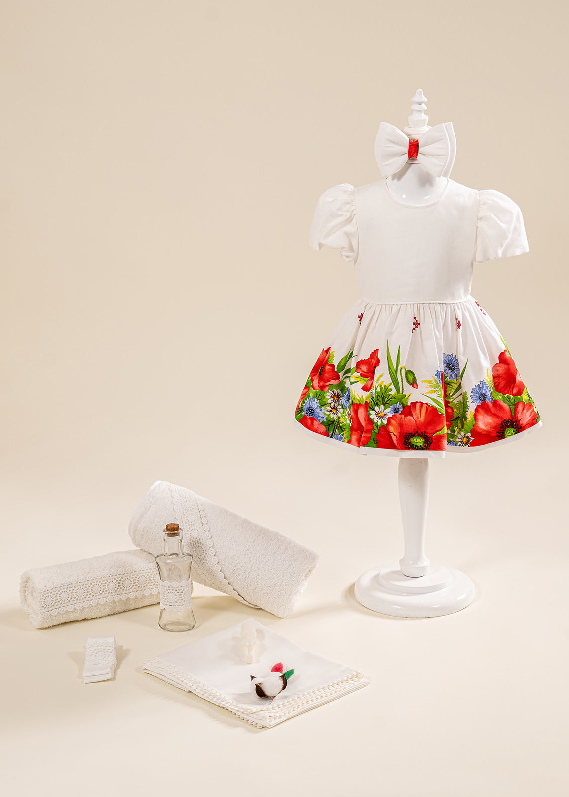 Set Botez Marilena 2 Piese Rochie si Trusou Personalizat AnneBebe