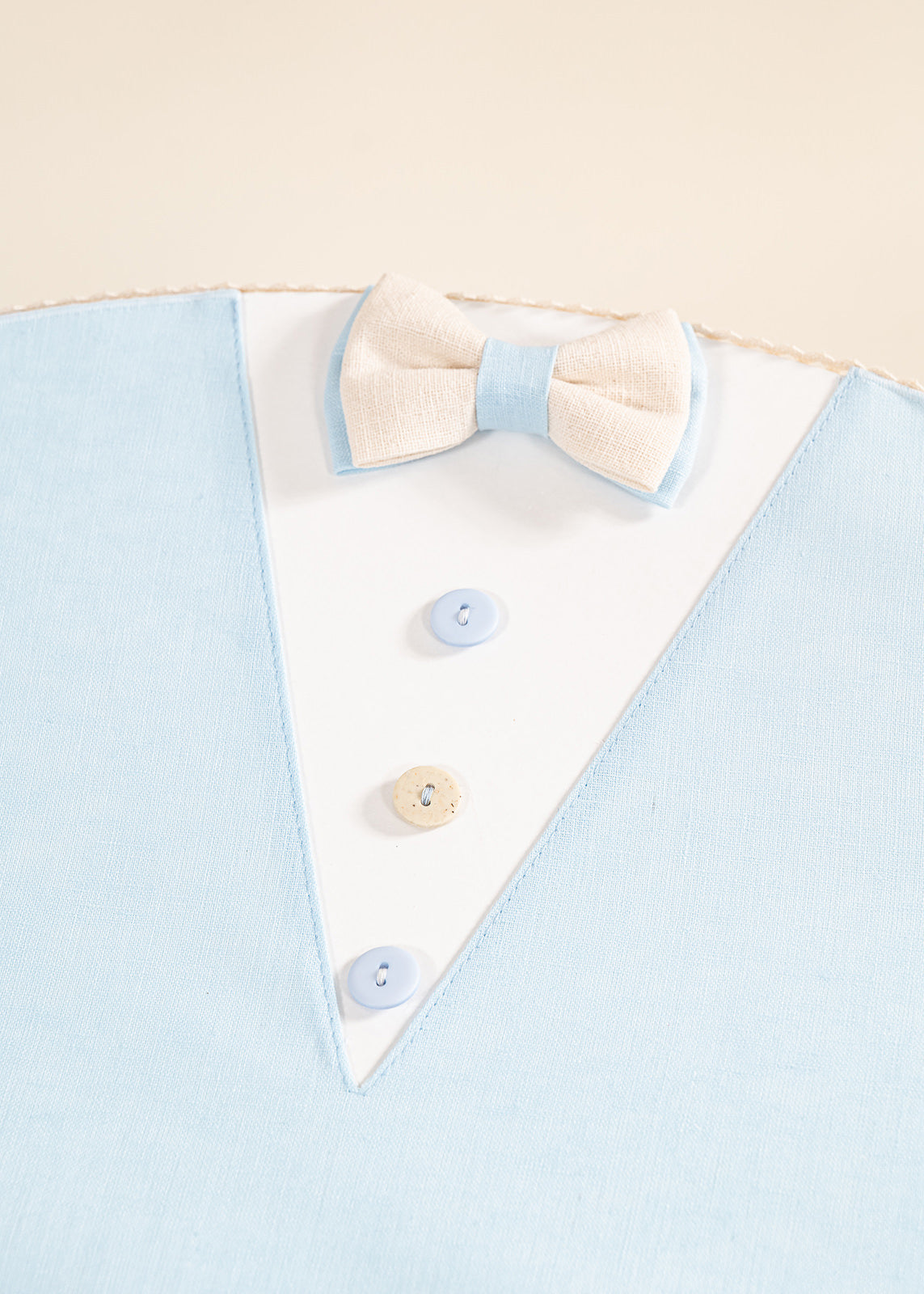 Cufar Andrew Oval Bleu Cu Coltisori Cappuccino AnneBebe