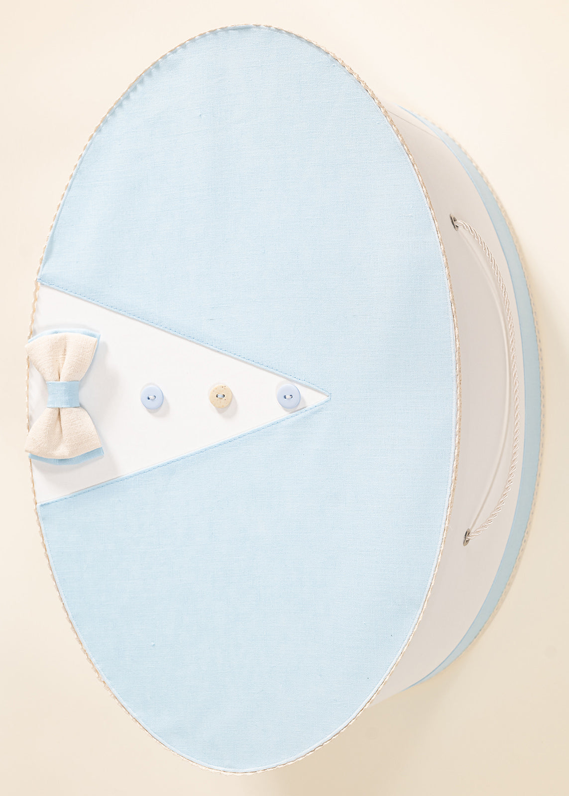 Cufar Andrew Oval Bleu Cu Coltisori Cappuccino AnneBebe