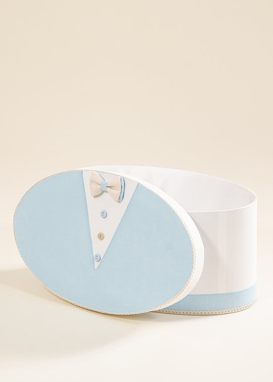 Cufar Andrew Oval Bleu Cu Coltisori Cappuccino AnneBebe