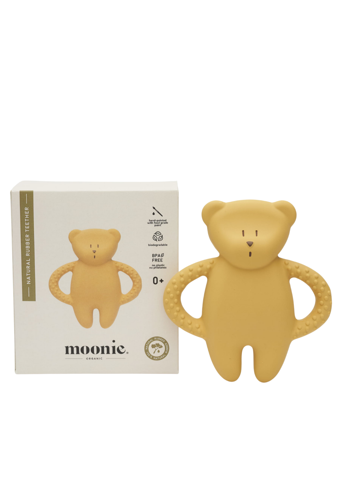 Pure Natural Latex Bear Teething Toy Honey Moonie Bear