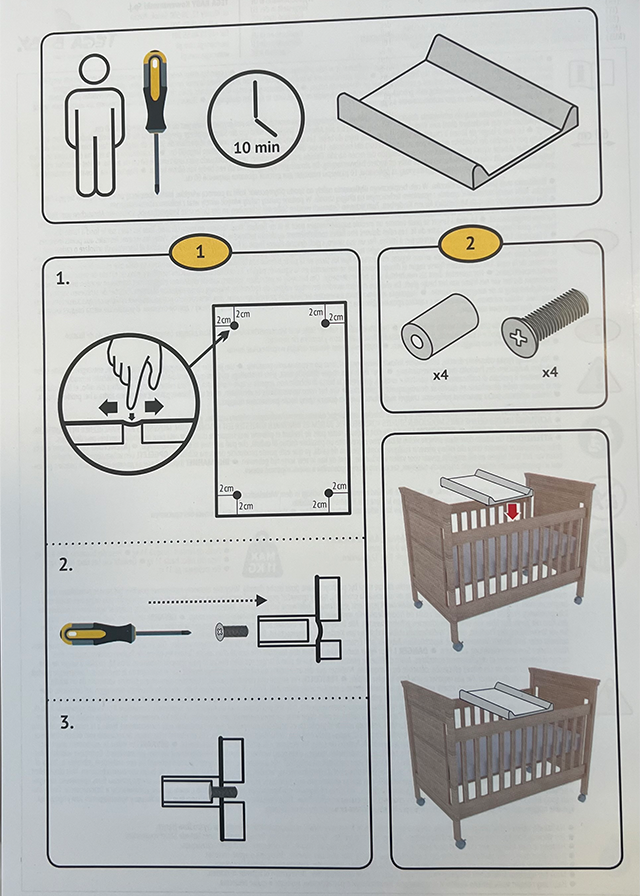Wild&amp;Free Elephant Reinforced Changing Table 50X70 cm DZ-009-103E