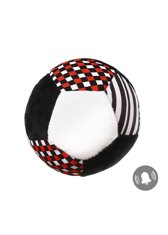 Plus Ball With Jingle Bells Black-White 638 BabyOno