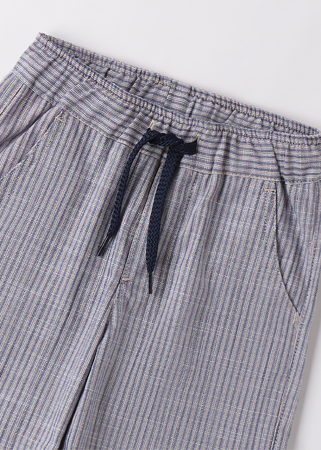 Pantaloni Scurti Cu Dungi Bej Si Bleumarin 4B296.00 iDO