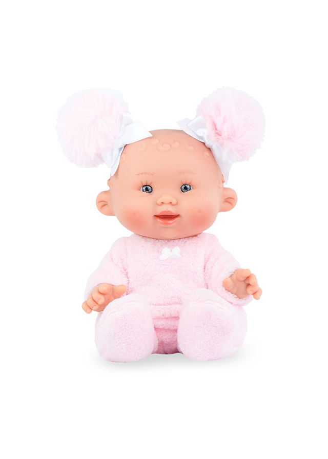 Papusa Nenote Magic Pom-Pom Parfumata Din Vinil Bebelus Cu Salopeta 932 Marina & Pau