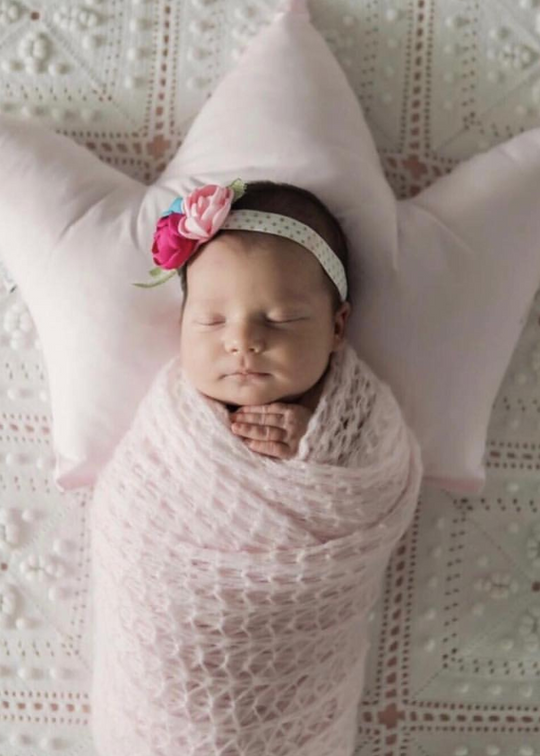 Baby Girl Decorative Pillow Pink Crown 52x39cm Dada&amp;Rocco