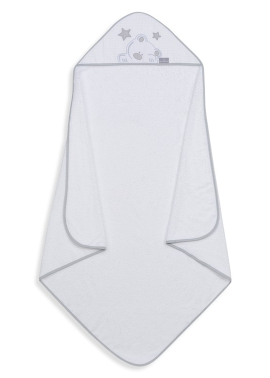 Prosop Cu Capison 100x100 Cm Si Bavetica Alb-Gri Viggo D1189-18 Don Algodon