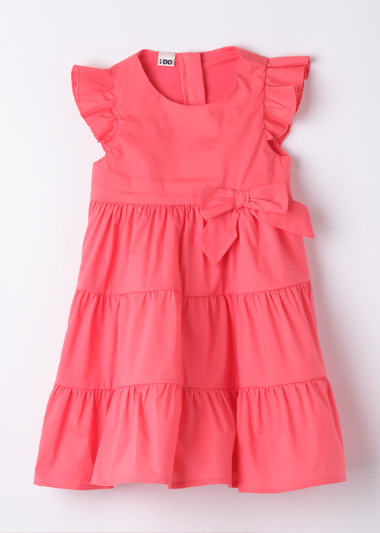Coral Sleeveless Dress With Bow At The Waist 4B348.00 iDO