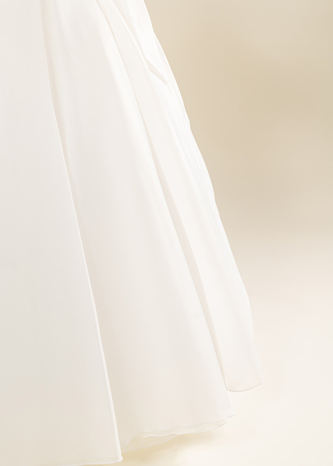 Rochie Eleganta pentru Serbare Lunga din Organza Alba cu Paiete in Talie si Funde la Bretele 3-11 Ani 2259 Kanilla