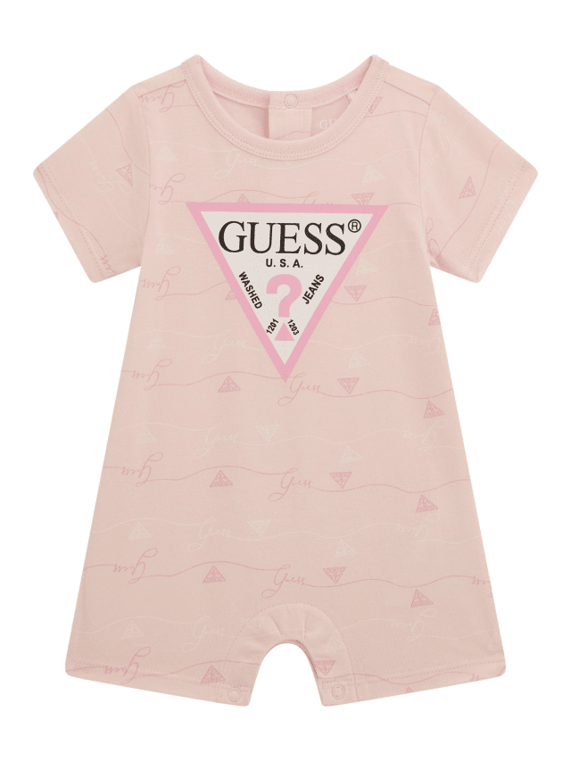 Salopeta Scurta Roz cu Imprimeu Logo H5GW00 K6YWI G6K9 Guess