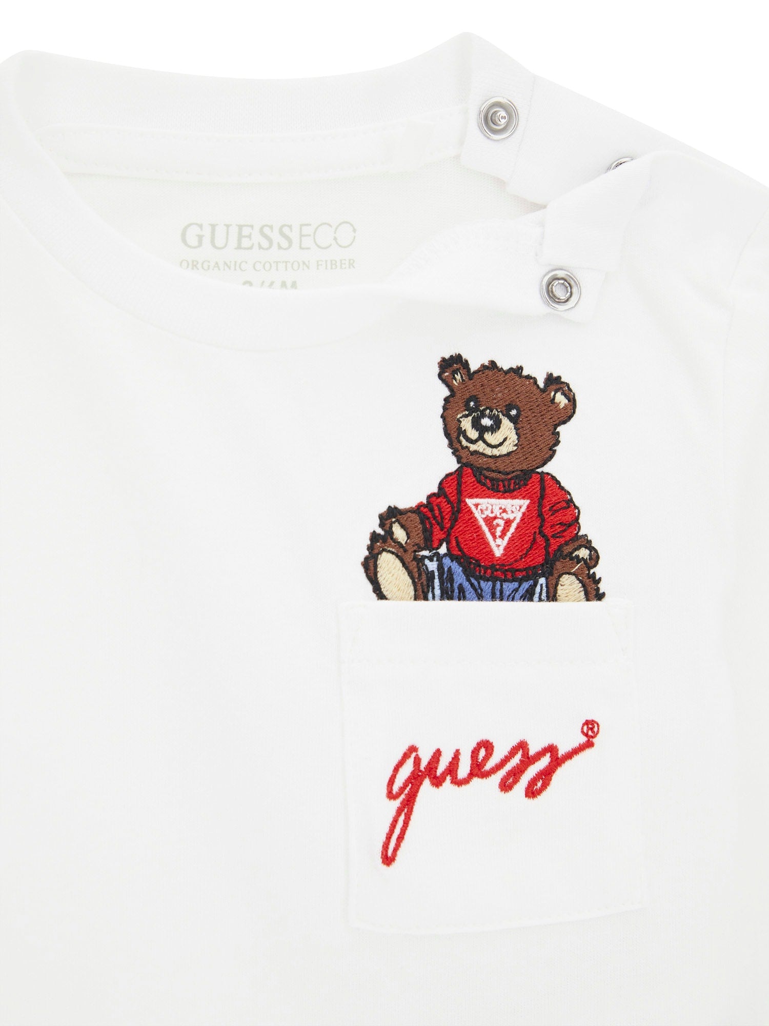 Bluza Alba cu Maneca Lunga cu Urs pe Piept I4BI00 I3Z14 G011 Guess