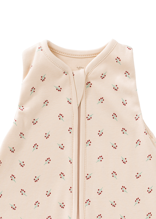 Newborn Sleeping Bag Cream With Popcorn 60 cm - 0.7 TOG F705-29 Momykeep