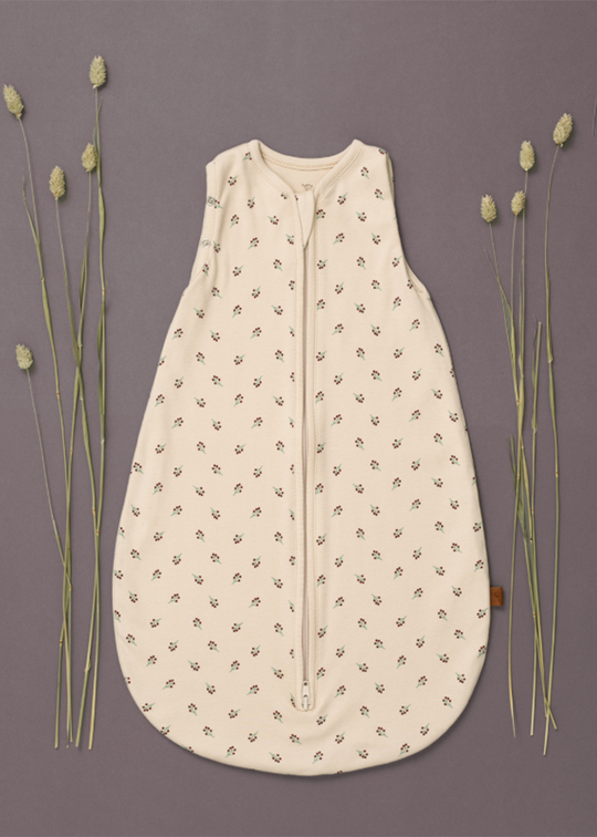 Newborn Sleeping Bag Cream With Popcorn 60 cm - 0.7 TOG F705-29 Momykeep