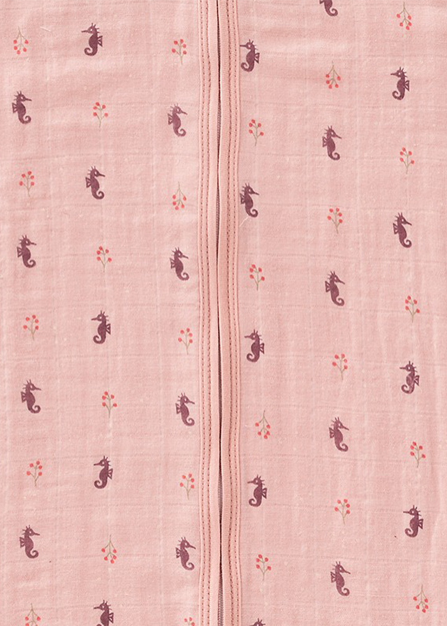 Newborn Sleeping Bag Pink With Seahorses 60 cm - 0.7 TOG F705-16 Momykeep