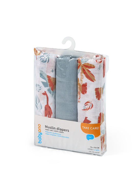 Cotton Diapers Grey With White 70X70 cm 348/07