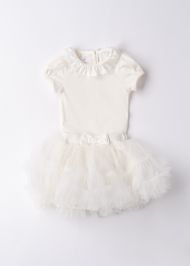 Set 2 Piese Crem Body Cu Maneca Scurta Si Tutu 3B752.00 Minibanda