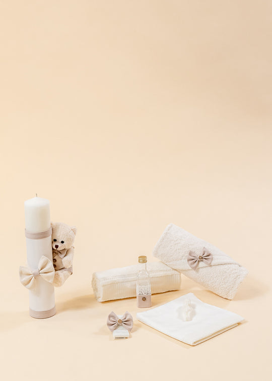 Set Botez Filip 2 Piese, Lumanare Si Trusou Personalizate AnneBebe