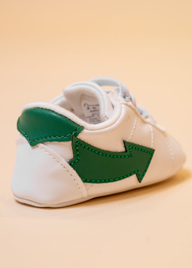 Pantofi Sport Alb cu Verde cu Siret 241336 Sinderella