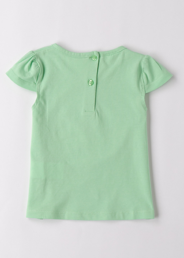 Tricou Verde Cu Floare 4B511.00 iDO