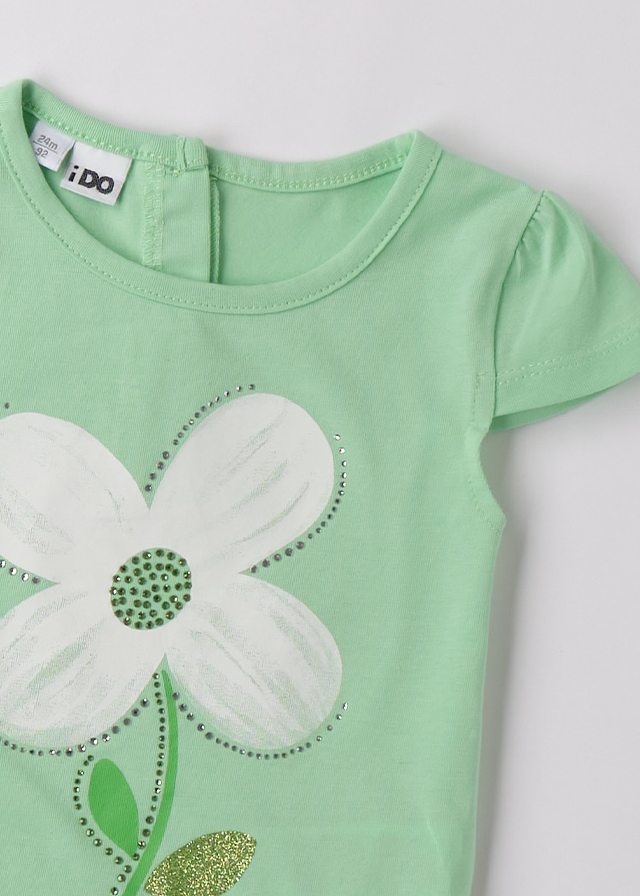 Tricou Verde Cu Floare 4B511.00 iDO