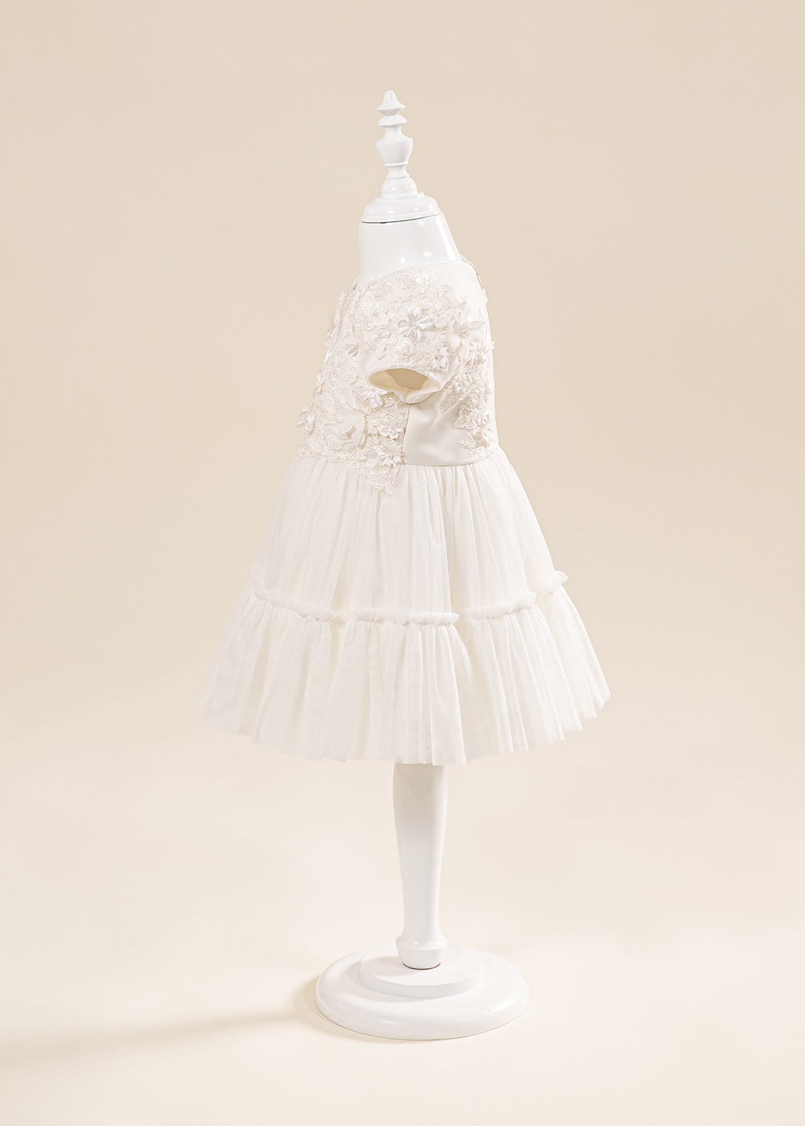 Rochita Alice Crem Flori Mari 3D AnneBebe