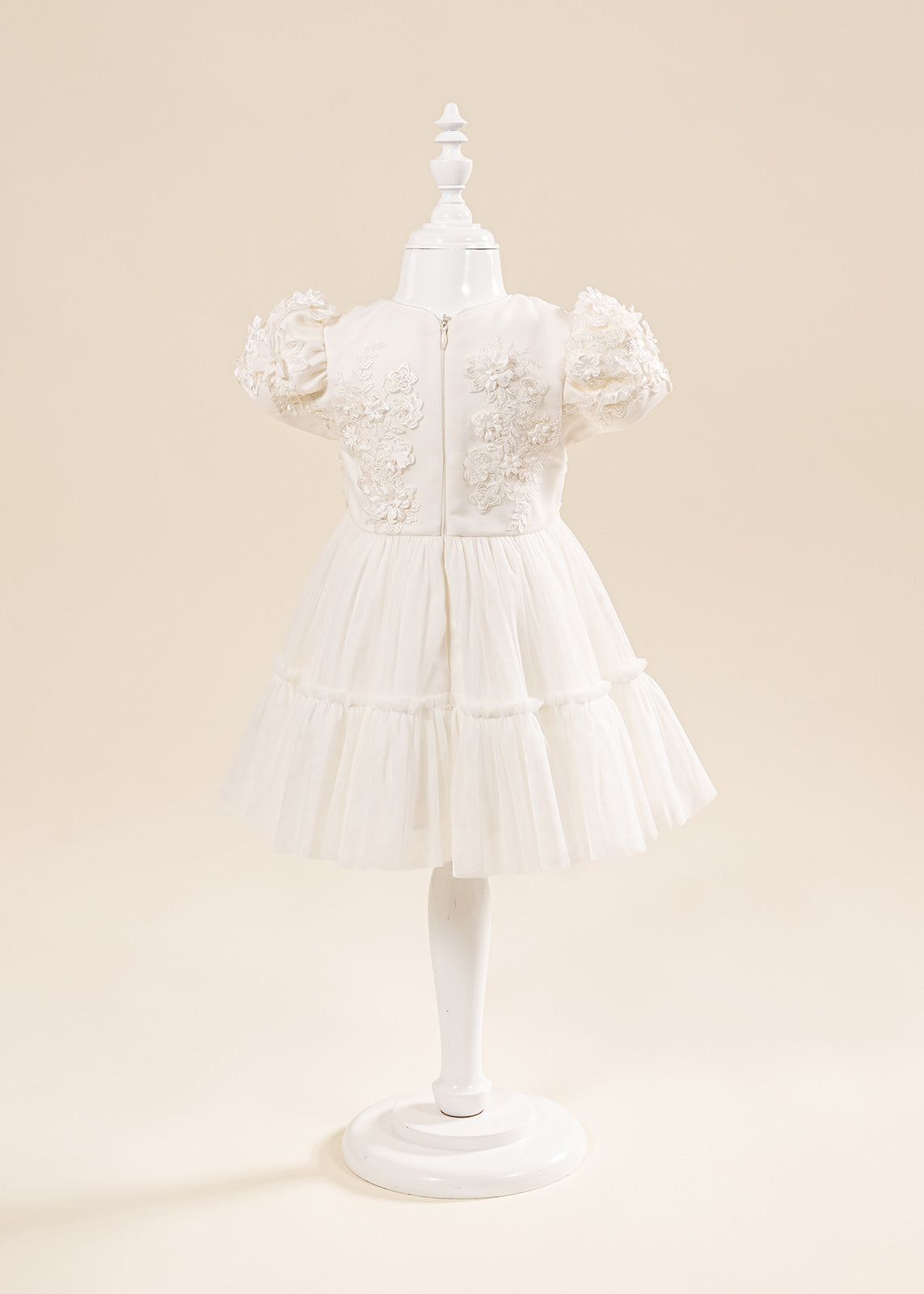 Rochita Alice Crem Flori Mari 3D AnneBebe