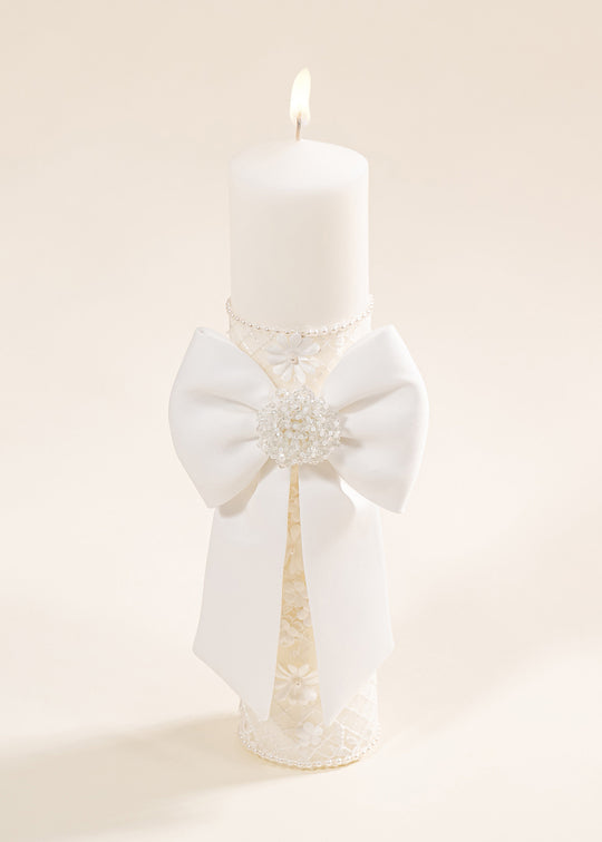 Lumanare Alice Crem Flori Mari 3D AnneBebe