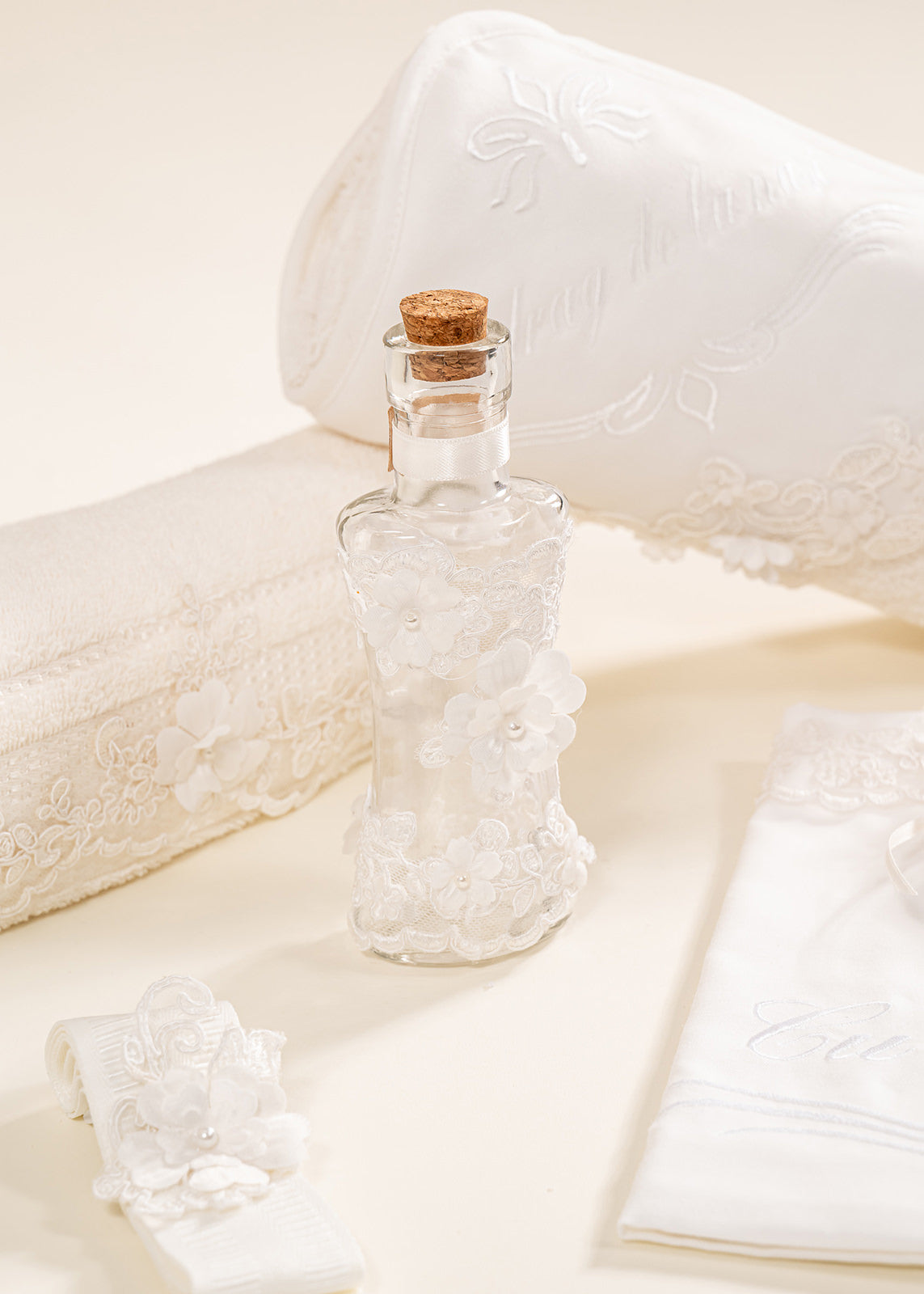 Set Botez Alice 3 Piese, Rochie, Trusou si Lumanare Personalizat Botez AnneBebe