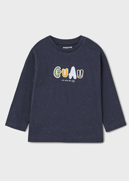 Bluza cu Maneca Lunga Bleumarin cu Litere pentru Baietei 2027 Mayoral