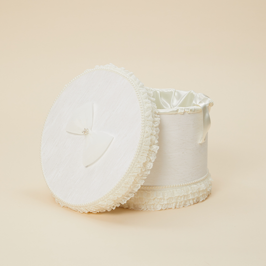 Round Chest Cream Three Rows Elegant Lace Girls AnneBebe 