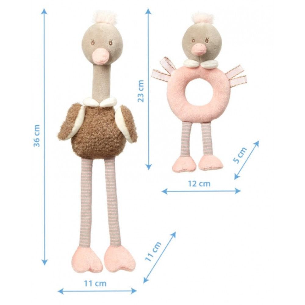 Jucărie de pluș BabyOno Ostrich Mcknox Family 1446 - Camera Bebelusului