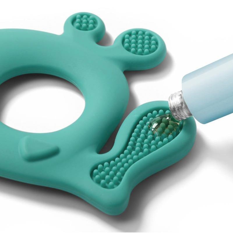 Jucarie dentitie din silicon BabyOno 935 Albastru - Camera Bebelusului